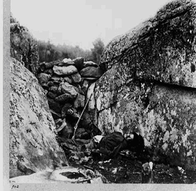 Dead Confederate Soldier in Devil's Den