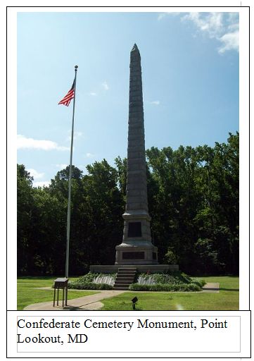 Confederate Cemetery Monument, Point Lookout, MD 