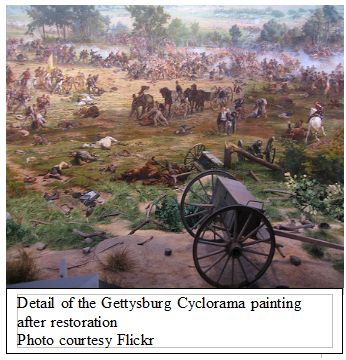 Detail of the Gettysburg Cyclorama painting after restoration - Photo courtesy Flickr 